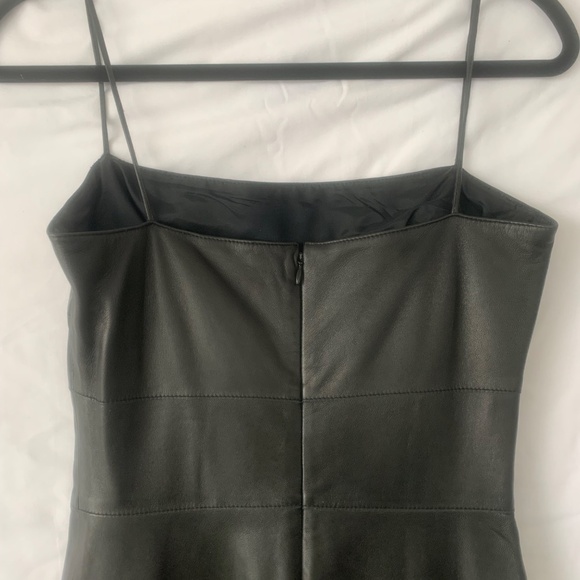Black leather Tahari dress - Picture 3 of 6